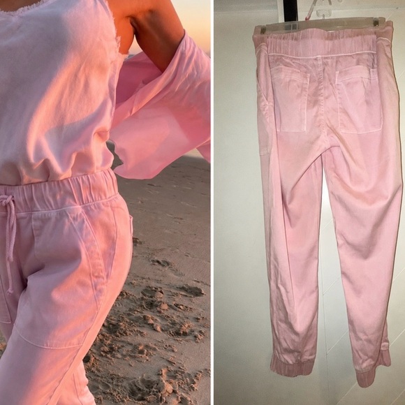 Bella Dahl Pants - NWT Pocket Cargo Joggers Rose Petal Pink Small $168 sold out color @ Bella Dahl